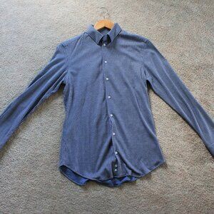 Emporio Armani Patterned Button-Down Shirt, Medium, Mens